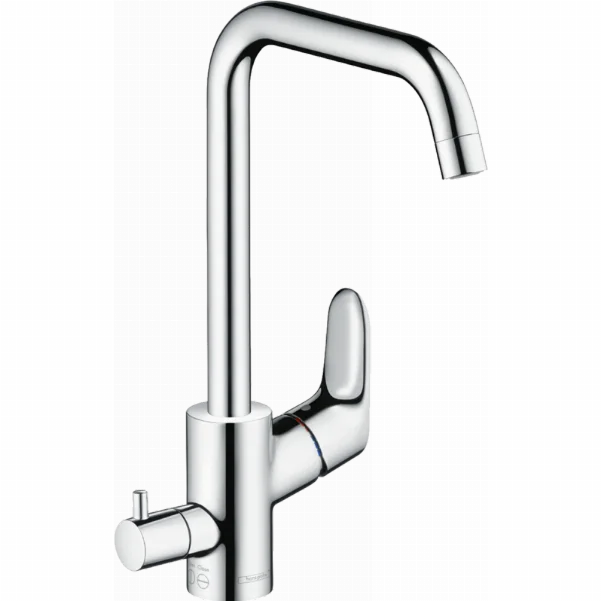 Змішувач Hansgrohe Focus M41 для кухонної мийки з запірним вентилем, хром 73884000