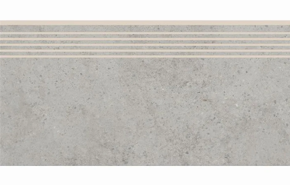 Щабель пряма HIGHBROOK LIGHT GREY STEPTREAD 298х598х9 Cersanit