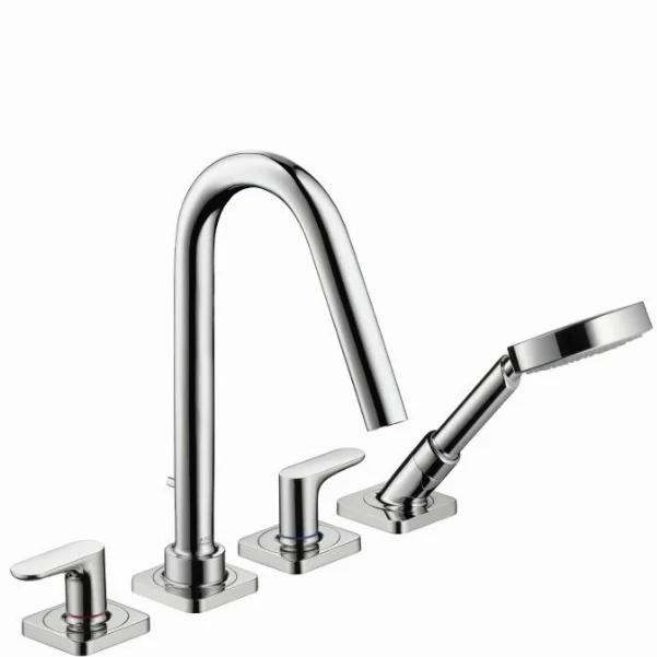 Змішувач для ванни HANSGROHE Axor Citterio M двохвентильний, на 4 отвори, монтаж на плитковий бортик