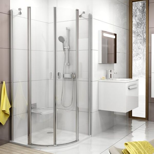 Душова кабіна Ravak Chrome CSKK4-80 полірований алюміній+Transparent