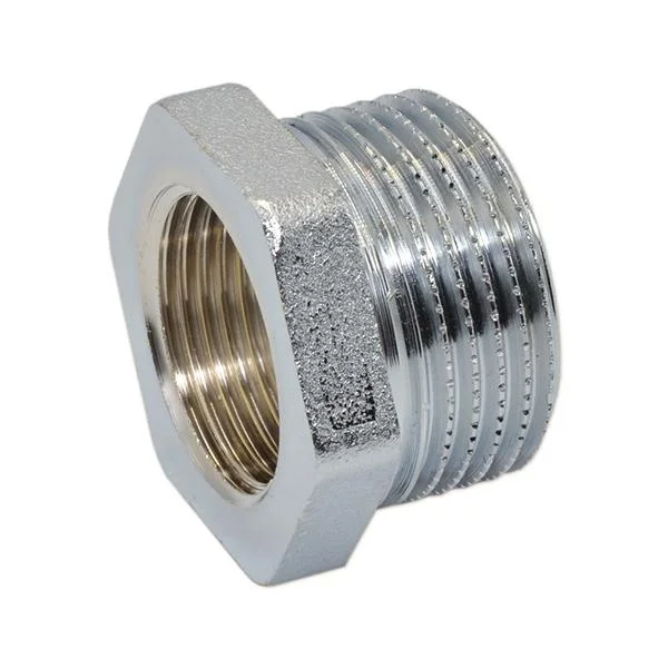 Футорка хромированная Pattaroni Ø 3/4"×2" внутр.- наруж. резьба