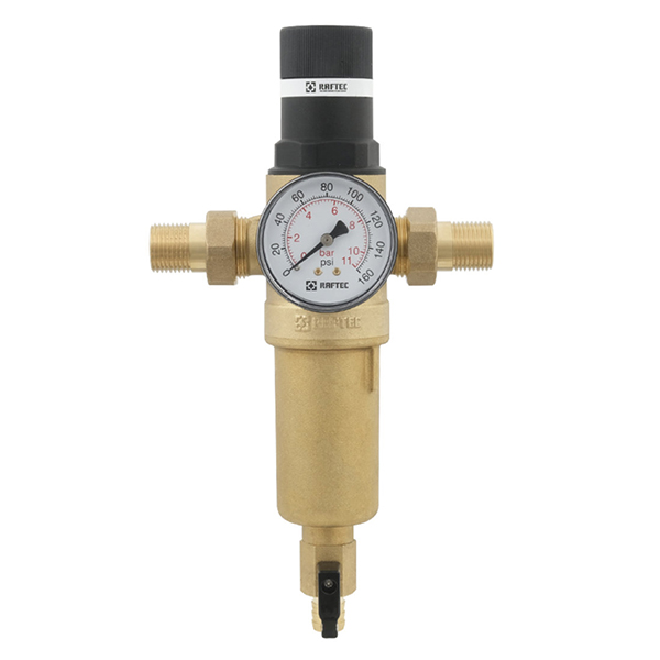 Фильтр самопромывной с редуктором Raftec Ø 3/4" (для горячей воды)