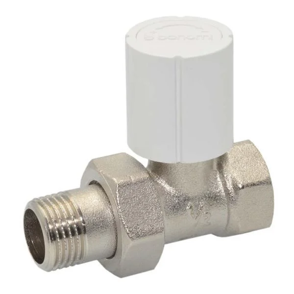 Кран радіаторнbй Bonomi PN10 Ø 1/2" прямbй, t=+95 °C
