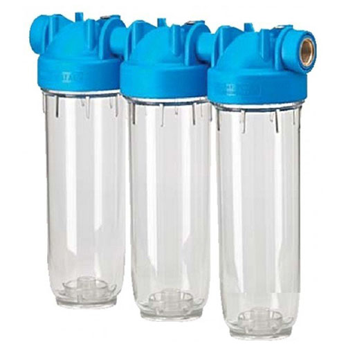 Фильтр магистральный Atlas Filtri 20" DP Trio Ø 3/4" OT (TS прозрачный корпус) KIT