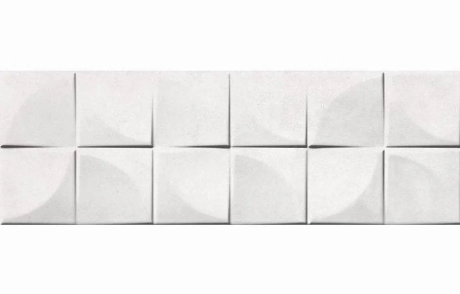 Плитка настінна STRUCTURY 3D Quadra White 250x750x9 Ceramika Color