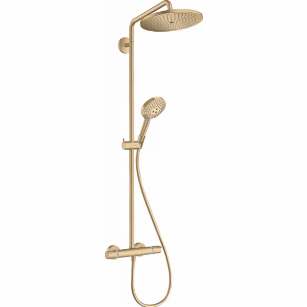 Душова система з термостатом Hansgrohe Croma Select S Showerpipe 280 1jet, бронза матова