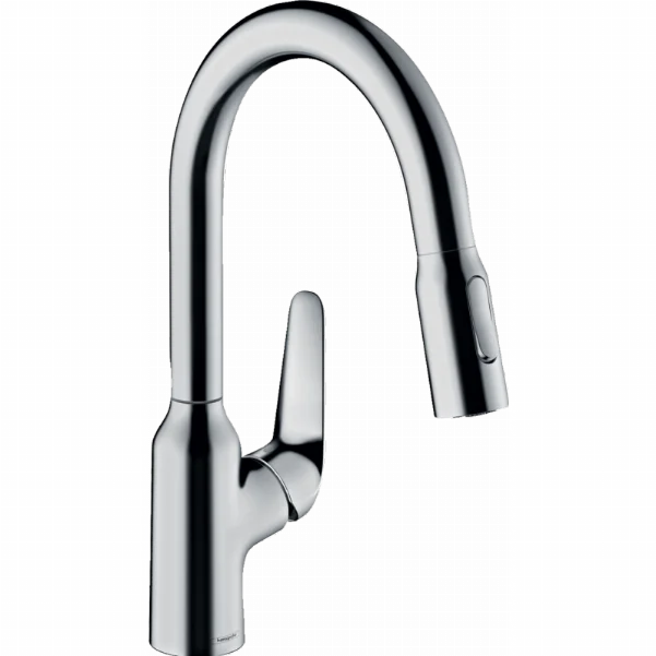 Змішувач Hansgrohe Focus M42 для кухонної мийки з висувним душем, хром 71821000