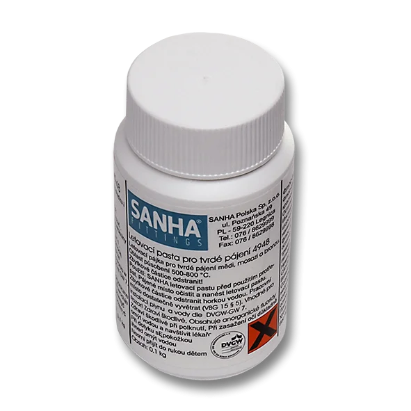 Флюс для м'якої пайки Sanha 4943 з додаванням припою Нр.3, 250 г