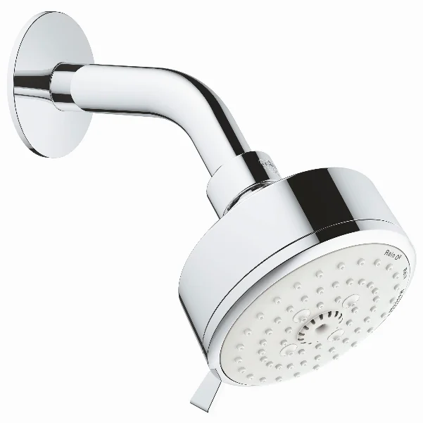 Верхній душ GROHE New Tempesta Cosmopolitan 100 і душовий кронштейн, 3 режими струменя, хром