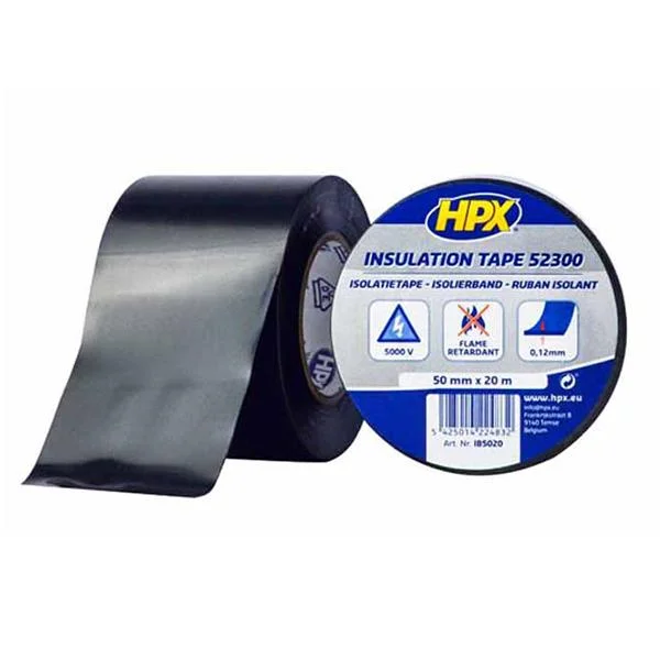 Лента ПВХ изоляционная HPX 52300 - 50 мм х 20 м (черная пленка)